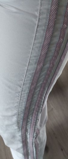 Old school limited edition white Adidas trousers with crease size Xs