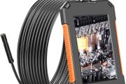 Endoscope Camera 1080P HD 4.3'' Screen Professional Dual Lens Inspection Camera Handheld IP67 Snake Camera with 8 LED 32GB Card