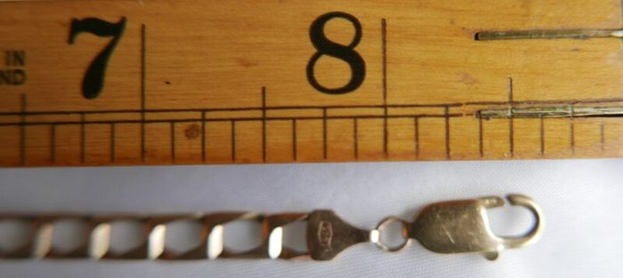 Vintage Solid Gold 9 Ct Gold 375  Men's Bracelet 8,5" -  9,97g