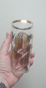 6 Slim Vintage Glasses