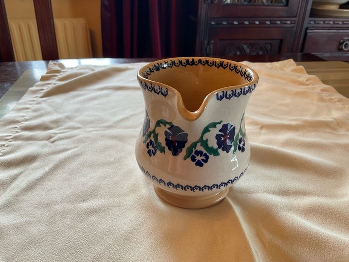 Nicholas Mosse two pansy jugs .  Both 4 inches  in height
