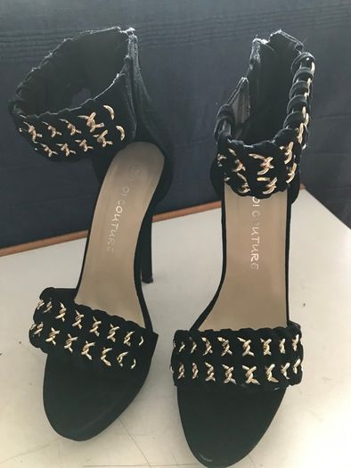 Pre-loved 'Koi Couture' Black Platform Stiletto Shoes