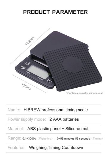 BRAND NEW Hand coffee timing electronic scale Weighing,Timing,Countdown professional electronic scale