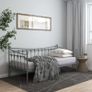Sofa Bed Frame Grey Metal 90x200 cm Image 3