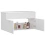 Sink Cabinet with Built-in Basin White Chipboard Image 10