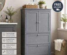 Bathroom cabinet with 2 doors and 2 drawers