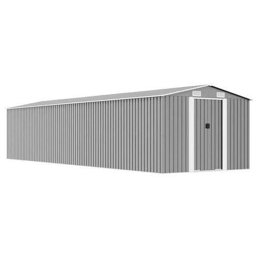 Garden Shed Grey 257x990x181 cm Galvanised steel
