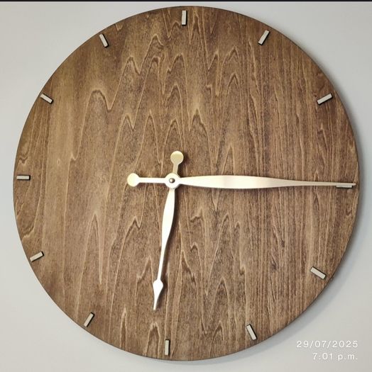 minimalist wall Clock 3D laser cut hand made