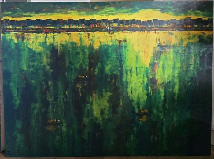 Original oil painting on canvas - signed