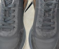 Authentic Hermes MensGrey Suede Fabric Trainers