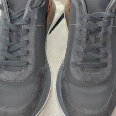 Authentic Hermes MensGrey Suede Fabric Trainers