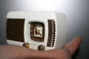 Vintage Wm Widdop miniature  radio alarm clock