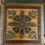 Vintage circa 1970 Hand-Carved Polish Wooden Jewellery Trinket Box Brass & Copper Inlay Image 2