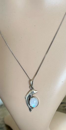 sterling silver dolphin necklace