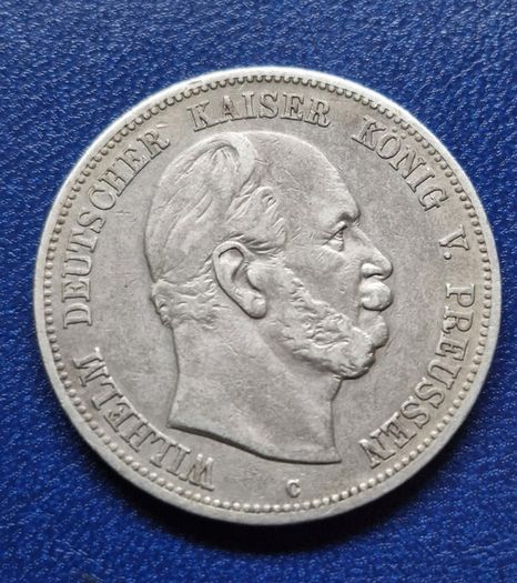 Germany 1876 Prussia 5 Mark - William I Silver coin