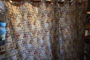 Harry Corry Geometric Lined Eyelet Curtains 2 Matching Pairs