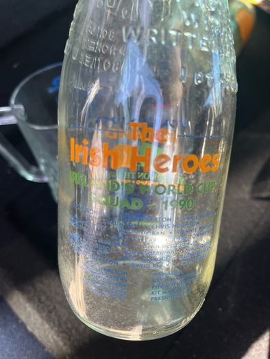 3 vintage 1990 World Cup milk bottles