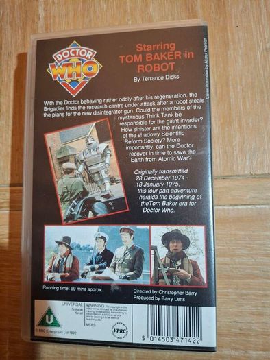 Doctor Who VHS Robot in very good condition