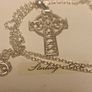 High Quality Sterling Silver Celtic Cross & Belcher Chain Image 5