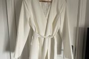 Gallery ladies cream jacket with belt