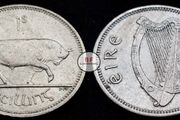 [#446] - Ireland 1959 | Irish Shilling | 1s | Bull | KM.14a