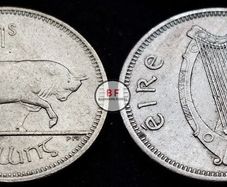 [#446] - Ireland 1959 | Irish Shilling | 1s | Bull | KM.14a