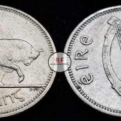 [#446] - Ireland 1959 | Irish Shilling | 1s | Bull | KM.14a