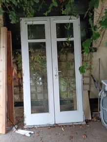 teak patio doors