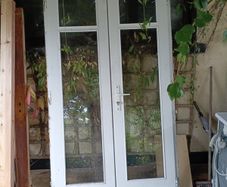 teak patio doors
