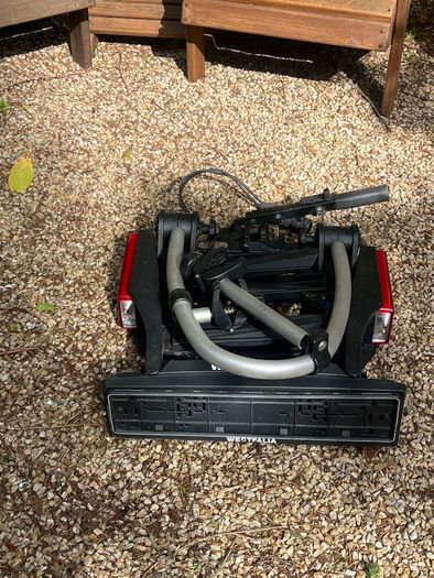 Westfalia towbar tilting bike rack 2 bikes, hardly used