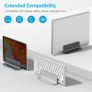 OMOTON Vertical Laptop Stand Adjustable, Desktop Aluminum MacBook Stand with Adjustable Dock Size, Laptop Holder Fits All MacBook, Surface, Chromebook and Gaming Laptops (Up to 17.3 inches), Black Image 5