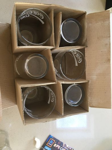 Coca Cola 6 Italian Glasses in the original box