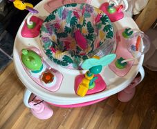 Baby Jumperoo Activity Centre Pink Like New, Barely Used
