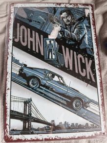 Sealed John Wick Metal Poster