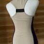Womens top KAREN MILLEN Blouse size 8/10 Beige Purple Sleeveless Scoop Neck Zip Ladies Image 6