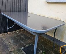 Glass garden table