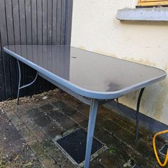 Glass garden table