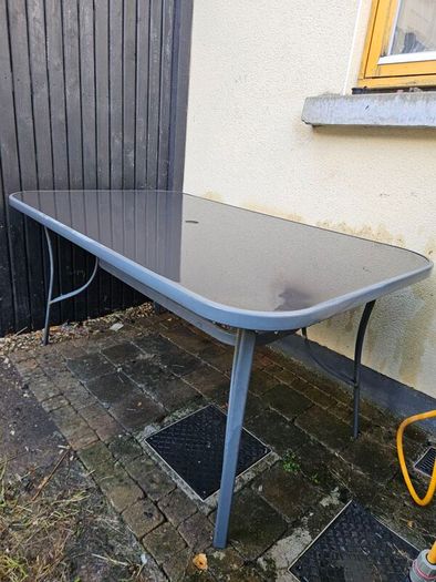 Glass garden table