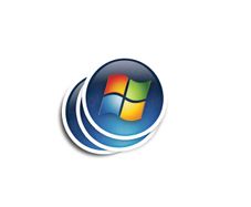 Windows Vista Emblem Glossy Sticker 2-Pack