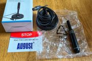 August DTA240 HD High Gain Freeview TV Portable Indoor Outdoor Digital Antenna Tuner DXB T Television Dab Radio SD 4K Magnetic Black