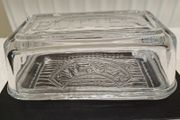 Glass butter dish