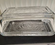 Glass butter dish