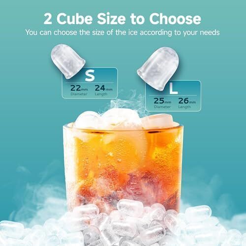 Ice Maker Machine Countertop Ice Cube Maker with Portable Handle, 9 Ice Cubes in 6 Mins, Self-Cleaning Compact Ice Maker 12 kg in 24 Hrs, with Ice Scoop and Basket for Home/Kitchen/Office/Bar