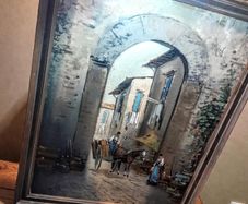 Detailed oil painting on board