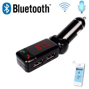 FM Transmitters AUX Bluetooth Car Kit FM Transmitter Handsfree Aux Mp3 Player Modulator with LED Display Portable Dual USB Charger