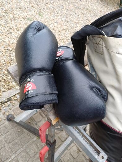 Large Elverys Boxing Bag, Gloves & Belt