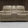 Rita 3+2 True Beige Leather Recliner Sofa Set Image 8