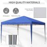3 x 3M Garden Pop Up Gazebo Height Adjustable Marquee Party Tent Wedding Canopy with Carrying Bag, Blue Image 2