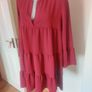 Boohoo exclusive tiered smock knee length dress with long sleeve in burgundy size UK14 EU42 Perfect condition Postage included Image 3