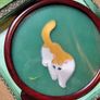 Vintage Double-Sided Suzhou  Silk table Screen in original box Image 6